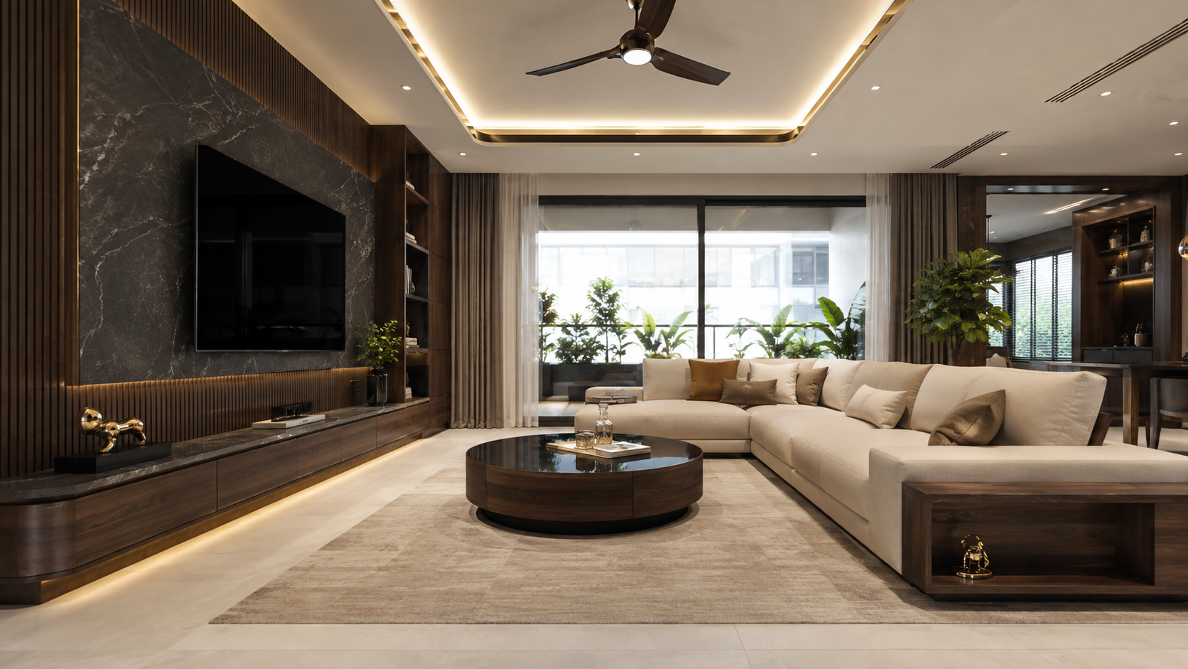 Không gian phòng khách hiện đại do Nội Thất Box thiết kế và thi công